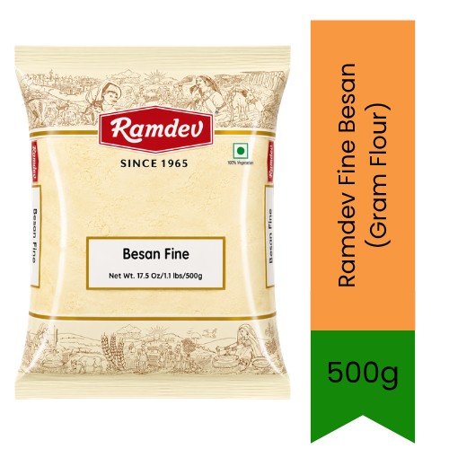 Ramdev Fine Besan (Gram Flour) - Premium Pure Chana Dal Flour for Sweets, Snacks, Pakoras & Batter | Delivers Authentic Nutty Flavor & Smooth Texture | South Africa | India Bazaar