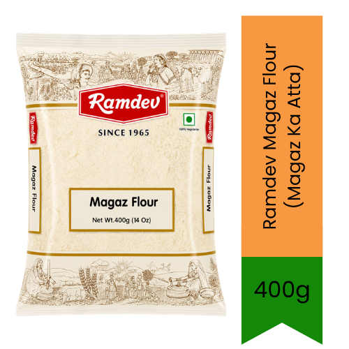 Ramdev Magaz Flour (Magaz Ka Atta) - Premium Pure Melon Seeds Flour for Sweets, Halwa & Traditional Recipes | Delivers Authentic Nutty Flavor & Rich Texture | South Africa | India Bazaar