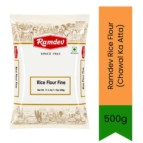 Ramdev Rice Flour Fine(Chawal Ka Atta) - Premium Pure Fine Rice Flour for Dosa, Rotis, Snacks & Baking | Delivers Authentic Smooth Texture & Crispy Taste | South Africa | India Bazaar