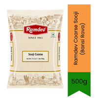 Ramdev Coarse Sooji (Bansi Rava) - Premium Pure Coarse Semolina Wheat Granules for Upma, Halwa & Bath Recipes | Delivers Authentic Wholesome Grain & Flaky Texture | South Africa | India Bazaar