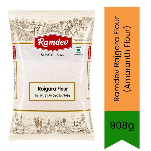 Ramdev Rajgara Flour (Amaranth Flour) | 908g - Premium Pure Rajgira Flour for Fasting, Vrat Puri & Healthy Gluten-Free Recipes | Delivers Nutritious Taste & Soft Texture | South Africa | India Bazaar