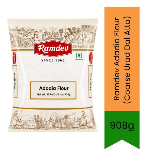 Ramdev Adadia Flour (Coarse Urad Dal Atta) | 908g - Premium Pure Black Gram Flour Mix for Adadiya Pak & Winter Sweets | Delivers Authentic Rich Texture & Flavor | South Africa | India Bazaar