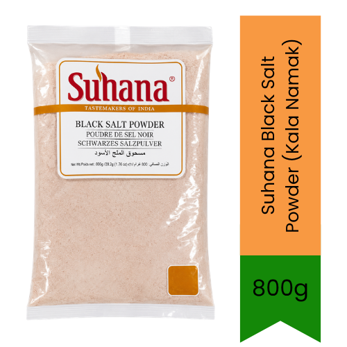 Suhana Black Salt Powder (Kala Namak) | 800g - Premium Pure Black Salt Powder for Chaat, Chutneys, Snacks & Salads | Delivers Authentic Tangy Flavor & Good Digestion | South Africa | India Bazaar