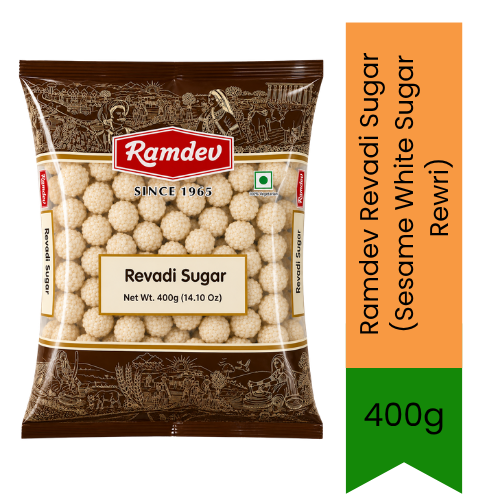 Ramdev Revadi Sugar (Sesame White Sugar Rewri) - Traditional Indian Festive Crispy Candy Drops, Sweet Nutty Confectionery | South Africa | India Bazaar