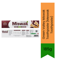 Green Valley Miswak Toothpaste (Meswak Toothpaste) | 185g - Premium Pure Miswak Toothpaste for Strong Teeth, Gum Care & Cavity Protection | Delivers Fresh Breath & Natural Defense | South Africa | India Bazaar