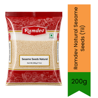 Ramdev Natural Sesame Seeds (Til) - Premium Pure Natural Whole Seeds for Sweets, Baking, Cooking & Garnishing | Delivers Authentic Nutty Flavor & Rich Aroma | South Africa | India Bazaar