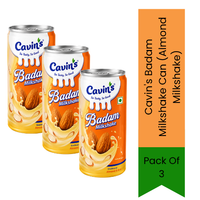 Cavin's Badam Milkshake Can (Almond Milkshake) | 180ml - Premium Pure Refreshing Flavored Milk Beverage for Quick Energy & Daily Refreshment | Delivers Rich Nutty Almond Flavor & Vitality | South Africa | India Bazaar