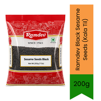 Ramdev Black Sesame Seeds (Kala Til) - Premium Whole Dried Seeds for Indian Sweets, Baking, Cooking & Garnishing | Delivers Authentic Nutty Flavor & Rich Aroma | South Africa | India Bazaar