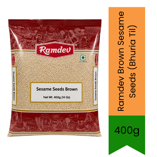 Ramdev Brown Sesame Seeds (Bhuria Til) - Premium Whole Natural Seeds for Sweets, Baking, Cooking & Garnishing | Delivers Authentic Nutty Flavor & Rich Aroma | South Africa | India Bazaar