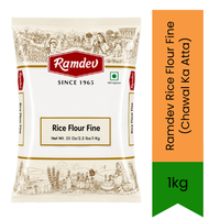 Ramdev Rice Flour Fine(Chawal Ka Atta) - Premium Pure Fine Rice Flour for Dosa, Rotis, Snacks & Baking | Delivers Authentic Smooth Texture & Crispy Taste | South Africa | India Bazaar
