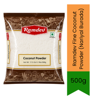 Ramdev Fine Coconut Powder (Nariyal Burada) - Premium Desiccated Coconut Powder for Sweets, Baking & Curries | Delivers Authentic Tropical Flavor & Rich Aroma | South Africa | India Bazaar