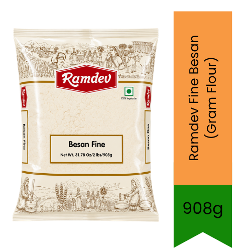 Ramdev Fine Besan (Gram Flour) - Premium Pure Chana Dal Flour for Sweets, Snacks, Pakoras & Batter | Delivers Authentic Nutty Flavor & Smooth Texture | South Africa | India Bazaar