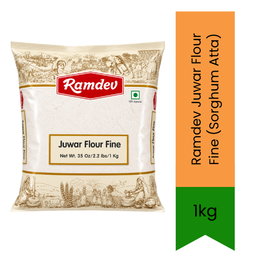 Ramdev Juwar Flour Fine (Sorghum Atta) - Gluten-Free Millet Flour for Healthy Roti & Bhakri, High Fiber & Nutritious | South Africa | India Bazaar