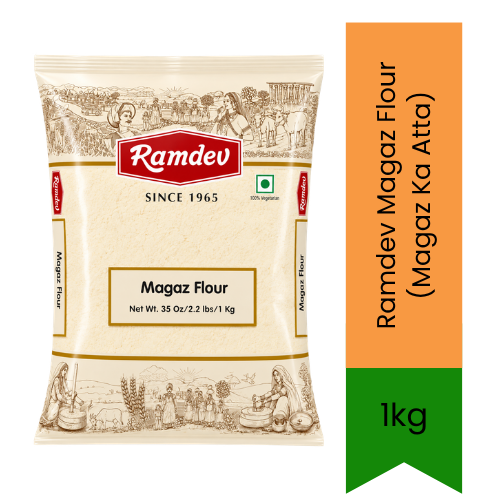 Ramdev Magaz Flour (Magaz Ka Atta) - Premium Pure Melon Seeds Flour for Sweets, Halwa & Traditional Recipes | Delivers Authentic Nutty Flavor & Rich Texture | South Africa | India Bazaar