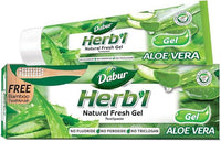 Dabur Herbal Natural Fresh Gel Toothpaste Aloe Vera 150g_Toothbrush Free