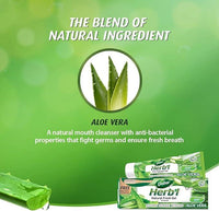 Dabur Herbal Natural Fresh Gel Toothpaste Aloe Vera 150g_Toothbrush Free