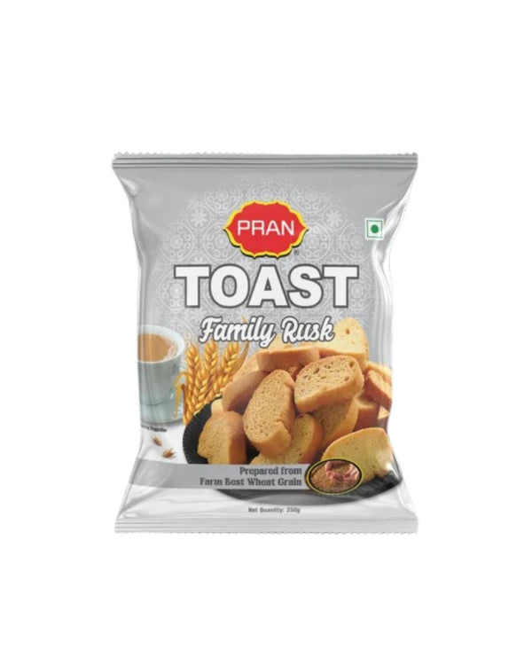 Pran Family Toast Biscuits 250g | BB:23.JUNE.2026