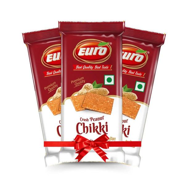 Euro Crush Peanut Chikki 3 X 40gm