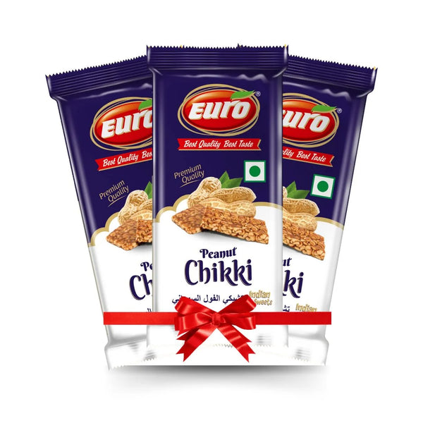 Euro Peanut Chikki 3 X 40gm