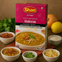 Shan Haleem Seasoning Mix (Spiced Meat & Lentil Stew Powder) | 50g - Authentic Traditional Spice Blend for Slow-Cooked Hearty Grains & Meat Porridge | South Africa | India Bazaar