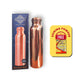 Indian Art Villa Premium Pure Copper Bottle Plain Leak Proof Ergonamic design 950ML