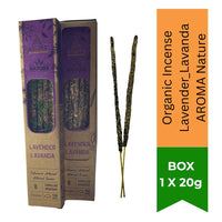 Organic Incense Lavender Lavanda Aroma Nature (Lavender Agarbatti) | 8 Sticks (1-Hour Burn) - Calming Soothing Floral Air Freshener for Bedroom Sleep Ambience & Spa Vibes | South Africa | India Bazaar