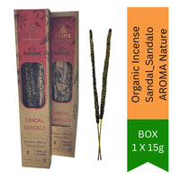Organic Incense Sandal Sandalo Aroma Nature (Chandan Agarbatti) | 8 Sticks (1-Hour Burn) - Traditional Holy Sandalwood Fragrance for Daily Puja, Deep Focus & Stress Relief | South Africa | India Bazaar