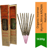 Organic Incense Myrrh_Mirra AROMA Nature - 8 sticks 1h duration