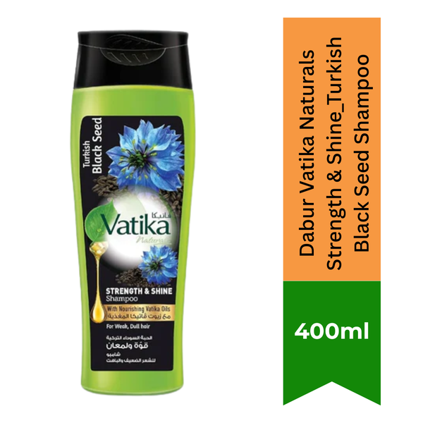 Dabur Vatika Naturals Strength & Shine_Turkish Black Seed Shampoo|BB:APR.2026
