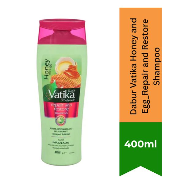 Dabur Vatika Honey and Egg_Repair and Restore Shampoo |BB:APR.2026