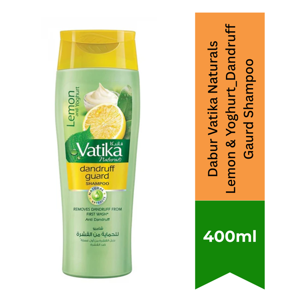Dabur Vatika Naturals Lemon & Yoghurt_Dandruff Gaurd Shampoo|BB:JUN.2027