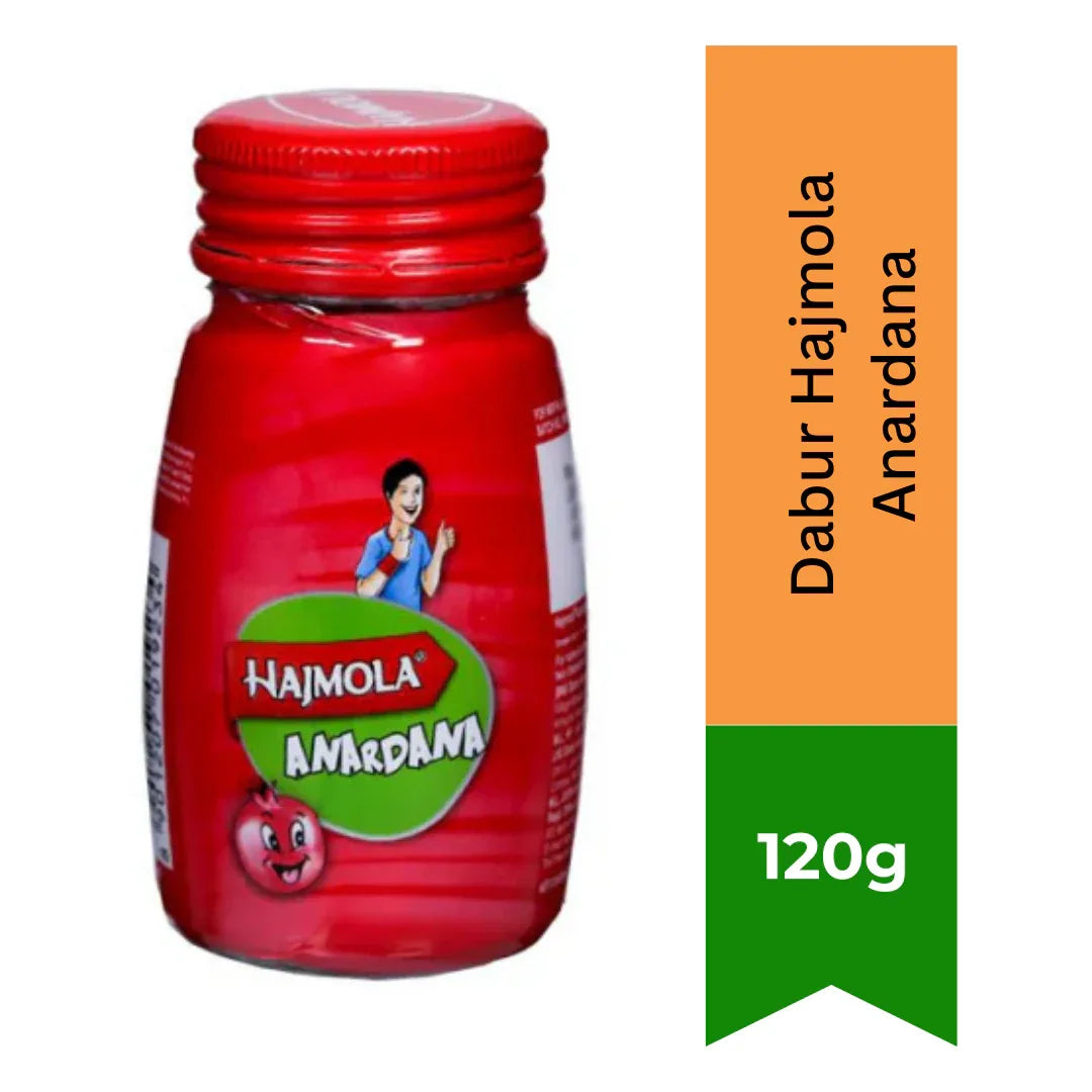 Dabur Hajmola Anardana Digestive Tablets (Pomegranate Pachak) | 120 Tablets - Sweet & Sour Fruit Infused Ayurvedic Chews for Improving Appetite & Digestion | South Africa | India Bazaar
