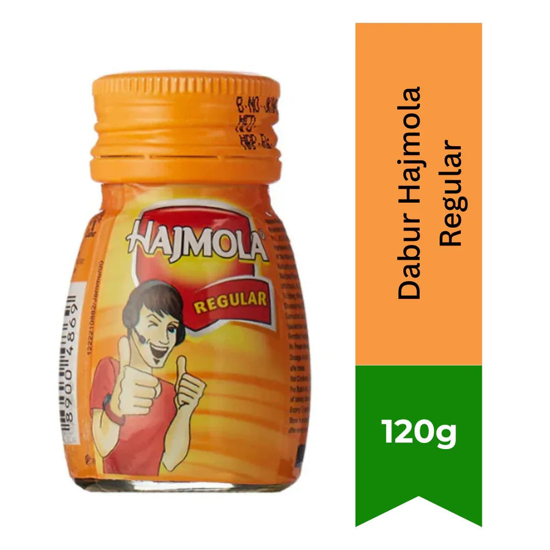 Dabur Hajmola Regular Digestive Tablets (Khatty Meethy Pachak Goli) | 120 Tablets - Classic Spicy Ayurvedic Salt Lozenges for Post-Meal Metabolic Comfort | South Africa | India Bazaar