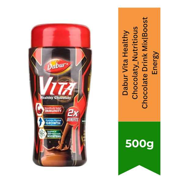 Dabur Vita Healthy Chocolaty_Nutritious Chocolate Drink Mix|Boost Energy|BB:DEC.2026
