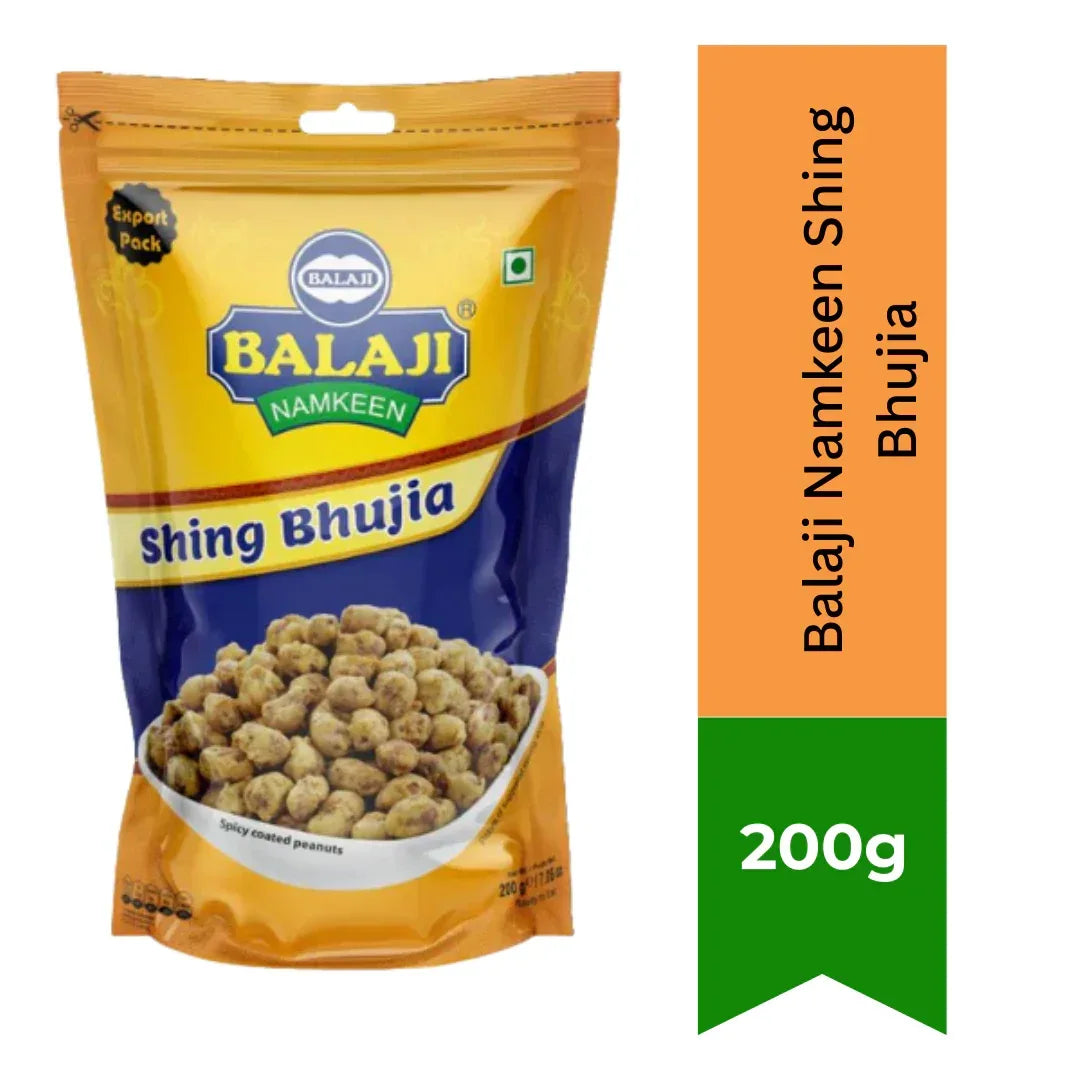 Balaji Spicy Peanut Sev / Sing Bhujia | 190g - Crunchy Besan-Coated Batter Fried Peanuts, Zesty Chatpata Ready-to-Eat Party Munchies | South Africa | India Bazaar