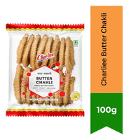 Charliee Butter Chakli (Makhani Butter Chakri) | 100g - Crispy Savoury Spiral Rice & Gram Flour Snack | Rich Creamy Buttery Flavor, Perfect Ready-to-Eat Afternoon Teatime Crunch | South Africa | India Bazaar