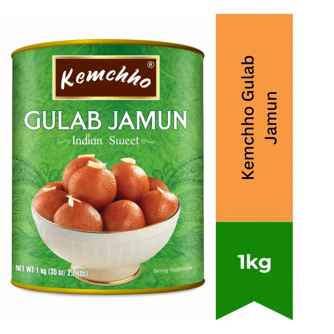 Kemchho Milk Dumpling Dessert (Gulab Jamun) | 1kg - Soft, Juicy & Sweet Syrup Soaked Treat | Ready-to-Eat Dessert | South Africa | India Bazaar