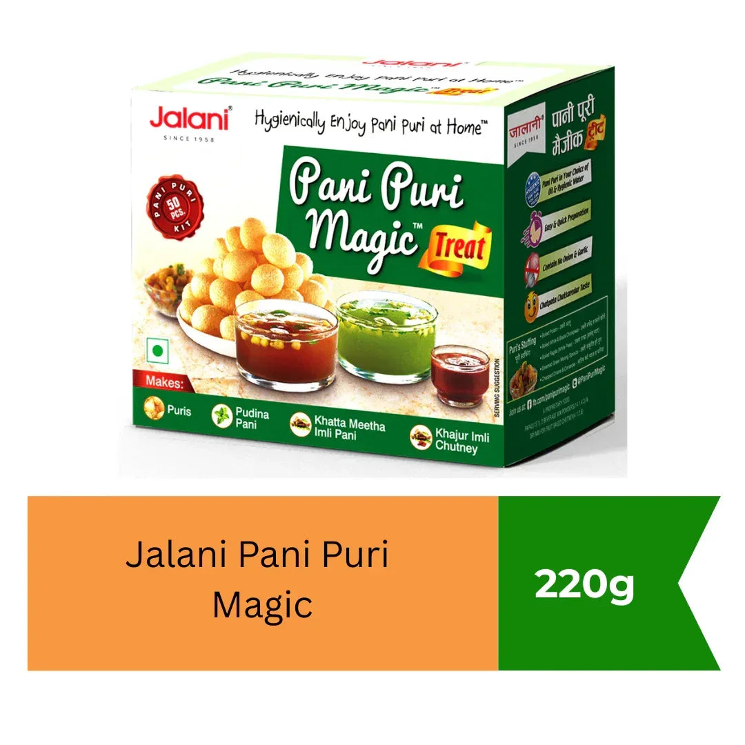 Jalani Pani Puri Magic (Golgappa Tangy Water Masala) | 220g - Instant Mint & Cumin Spiced Seasoning Powder for Street-Style Chaat Parties, Digestive Digestive Twist | South Africa | India Bazaar