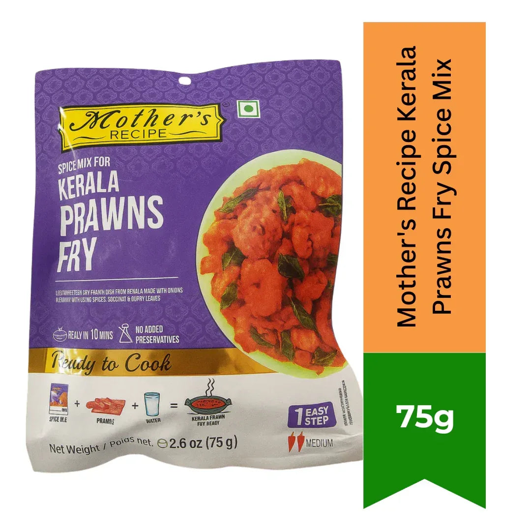 Mother's Recipe Kerala Prawns Fry Spice Mix - 75g | Ready in 10 Minutes | No Preservatives