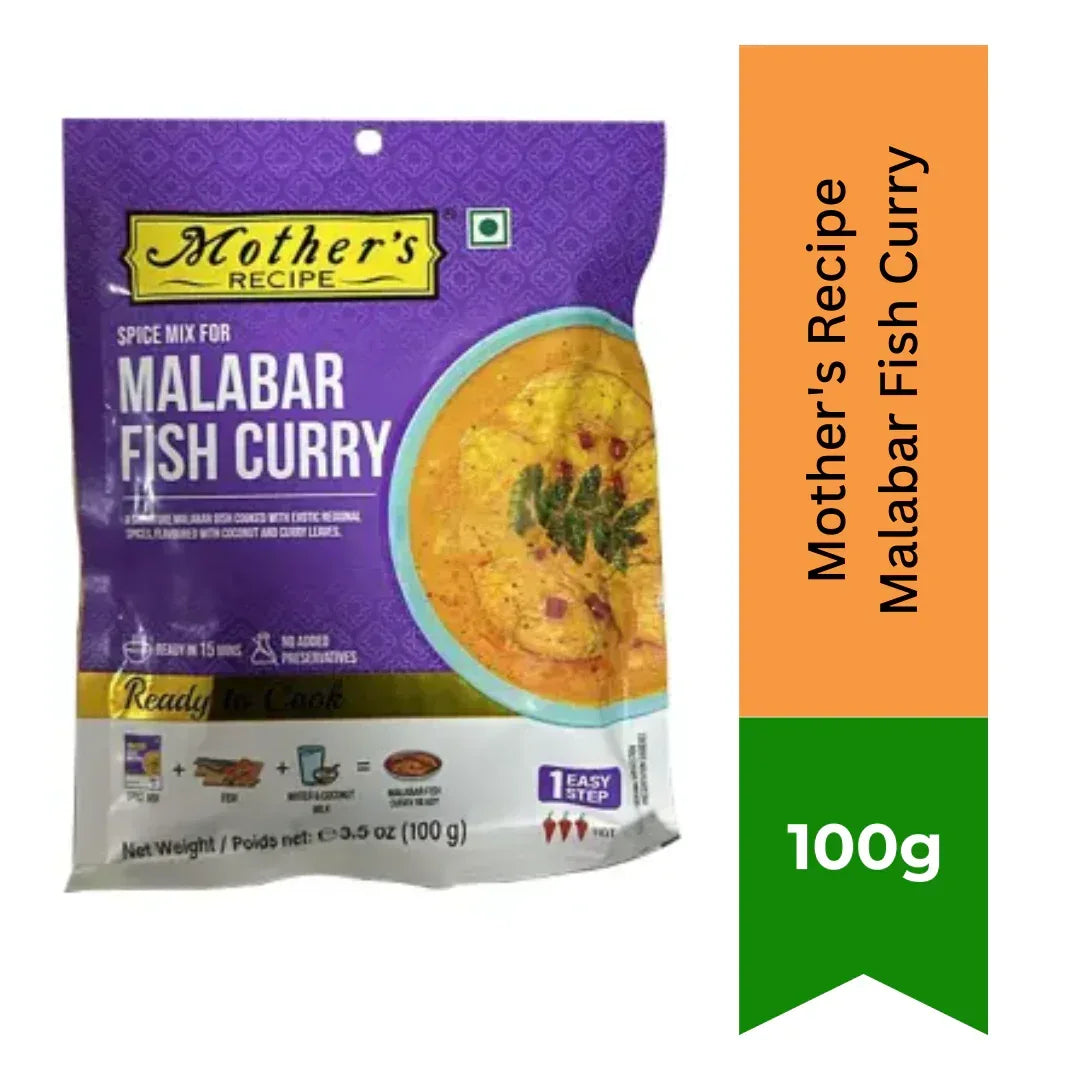 Mother's Recipe Malabar Fish Curry Spice Mix (Machli No Masalo) | 75g - Tangy Tamarind & Creamy Coconut Coastal Blend for Authentic Southern Seafood Gravies | South Africa | India Bazaar
