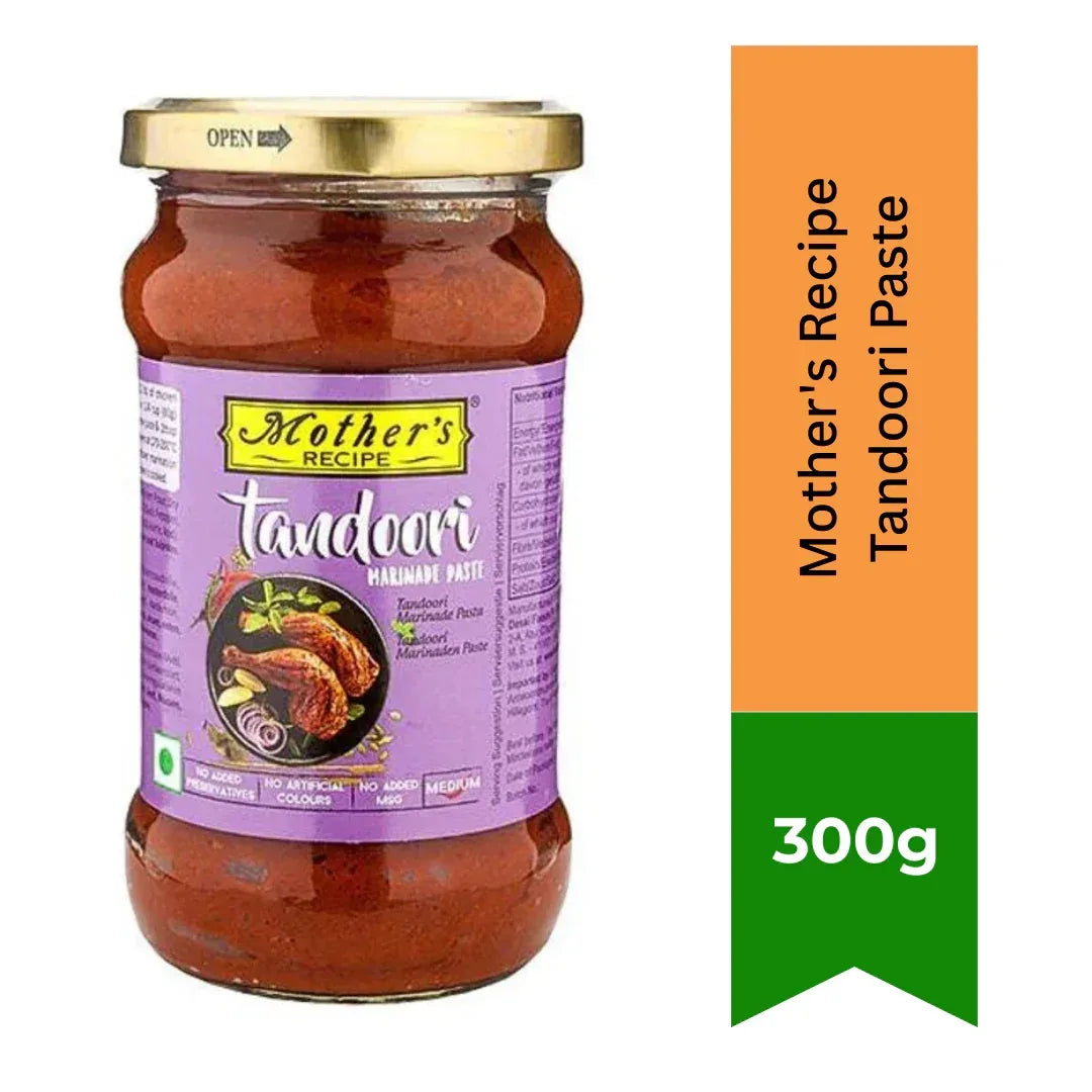 Mother's Recipe Tandoori Paste (Wet BBQ Marinade) | 300g - Classic Smoky Spiced Tikka Paste for Oven Baking, Braais & Flame-Grilled Paneer or Chicken | South Africa | India Bazaar