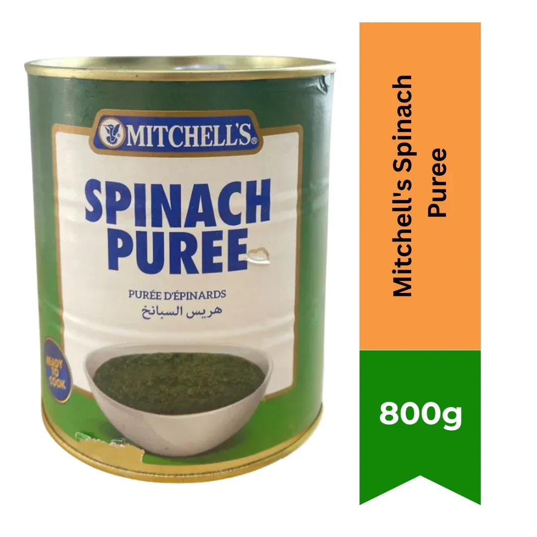 Mitchell’s Spinach Puree | Smooth, Creamy Greens | Perfect for Creamed Spinach, Pasta, Chicken, Curries & Pap | South Africa | India Bazaar