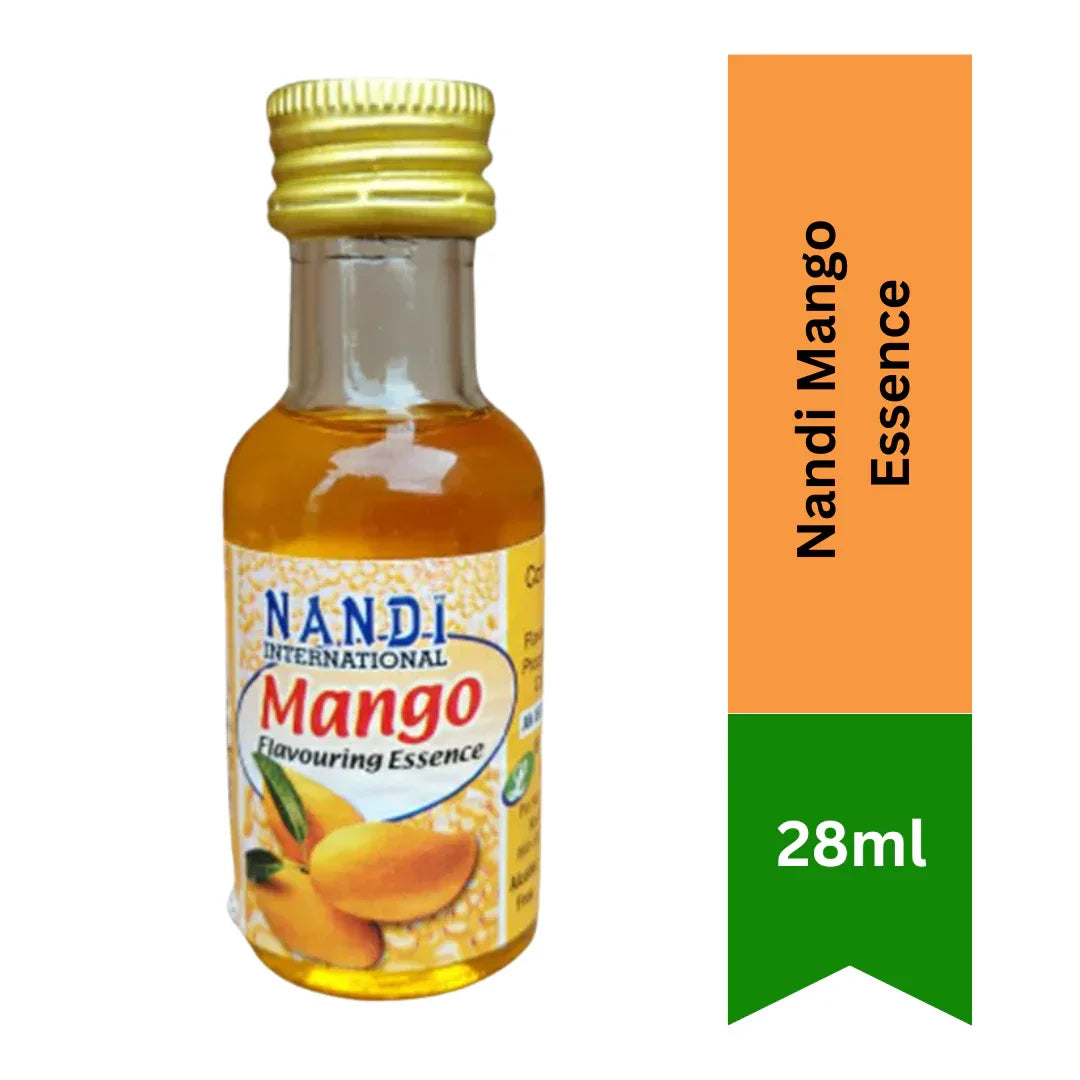 Nandi Mango Flavouring Essence (Aam Sugandh Fluid) | 28ml - Aromatic King Mango Extract Liquid for Indian Mithai Sweets, Mango Lassi & Gourmet Desserts | South Africa | India Bazaar