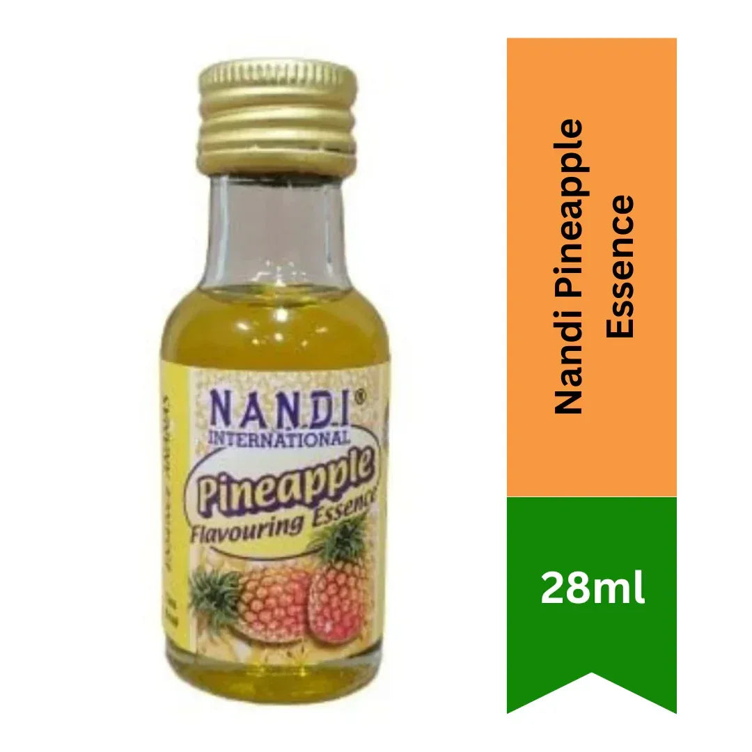 Nandi Pineapple Flavouring Essence | 28ml - Sweet Tropical Aromatics Drop Oil for Yellow Fondants, Ice Creams, Pastries & Summer Coolers | South Africa | India Bazaar