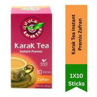 Karak Tea Instant Premix Zafran (Saffron Karak Chai Sweetened) | Box Pack - Premium 3-in-1 Royal Saffron Milk Tea Powder, Instant Aromatic Warming Drink | South Africa | India Bazaar