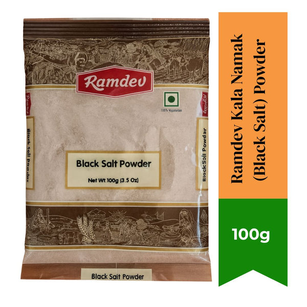 Ramdev Kala Namak (Black Salt) Powder 100g – Authentic Indian Salt|BB:FEB.2027