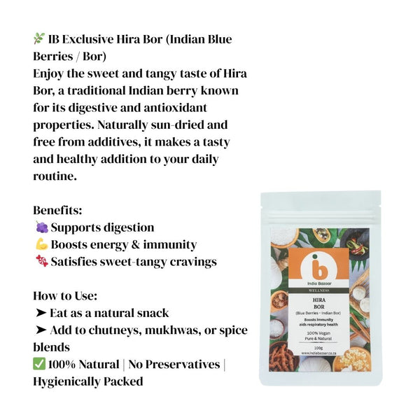 IB Exclusive Hira Bor (Indian Blue Berries) – Natural Digestive & Immunity Booster | Dried Fruit|BB:16.MAY.2026