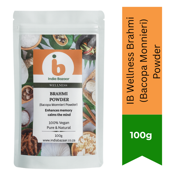 IB Wellness Brahmi (Bacopa Monnieri) Powder – Ayurvedic Brain Tonic for Memory, Focus & Stress Relief|BB:26.JUN.2026