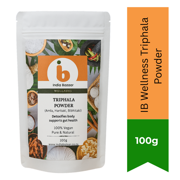 IB Wellness Triphala Powder – Ayurvedic Digestive Cleanser & Detox Tonic | Immunity & Gut Health|