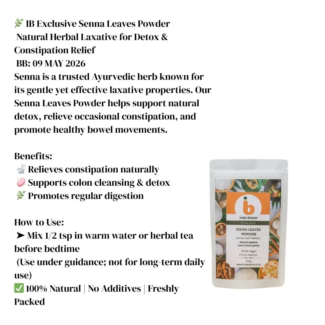 IB Wellness Senna Leaves Powder – Natural Herbal Laxative for Detox & Constipation Relief